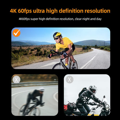 Triumphant Standard 4K 60FPS Action Camera 24MP WiFi Sports Camera 170° Wide Angle Lens Dual Screen Touch Control Anti-Shake 21M/69ft Body Waterproof with Mounting Accessories Kit for Diving Surfing Skiing Cycling