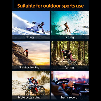 Triumphant Standard 4K 60FPS Action Camera 24MP WiFi Sports Camera 170° Wide Angle Lens Dual Screen Touch Control Anti-Shake 21M/69ft Body Waterproof with Mounting Accessories Kit for Diving Surfing Skiing Cycling