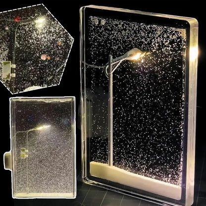 Snowy Night Creative Snow Scene Night Light Handgemaakte DIY Straatlig Materiaal Pakket Geskenk Vir Vriend Geskenke