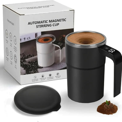 Outomatiese selfroerende magnetiese beker Koffie selfmengbeker USB herlaaibare slim termiese koppies met LCD-skerm voedselveilige beker